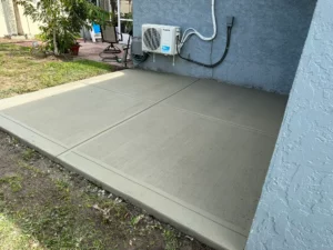 backyard concrete slab in winter haven florida